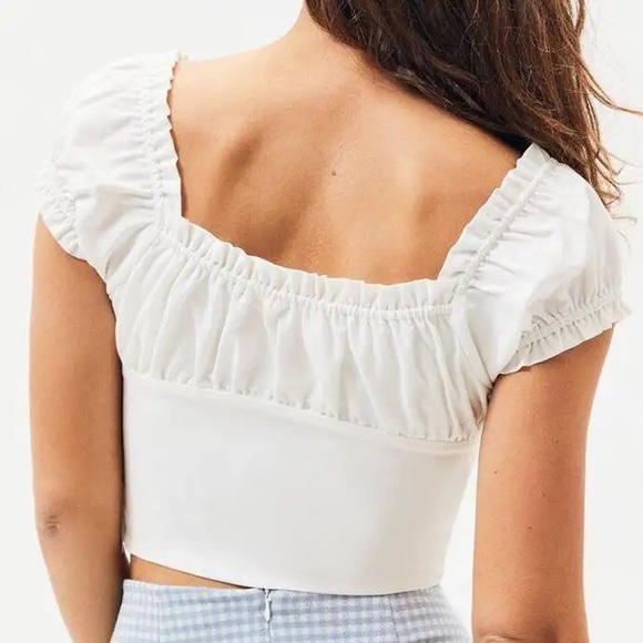 lottie moss pacsun milkmaid tie front bustier top - Picture 4 of 13